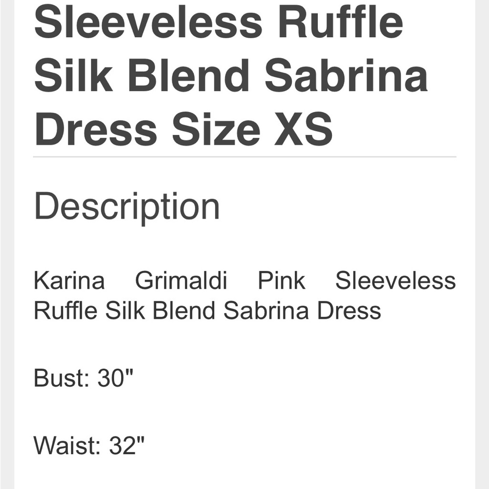 Karina Grimaldi Sabrina Vibrant Pink Sleeveless Silk Dress XS - Picture 14 of 14